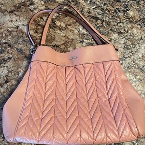 Coach Lexy With Quilting F32978 Pink Leather Shoulder/hand Bag
